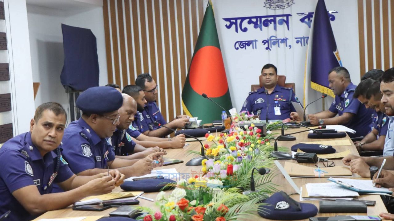 নাটোরে জেলা পুলিশের মাস্টার প্যারেড, কল্যাণ ও অপরাধ পর্যালোচনা সভা অনুষ্ঠিত