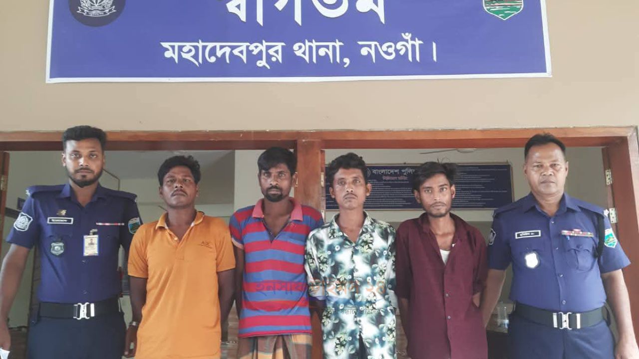মহাদেবপুর থানা পুলিশের অভিযানে বিভিন্ন মামলায় ১১ আসামি গ্রেপ্তার