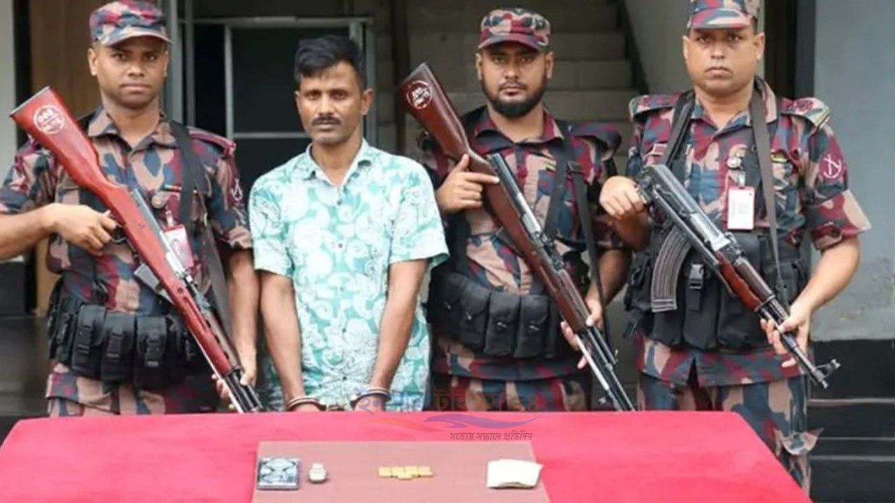 যশোরে বিজিবির অভিযানে ১ কোটি ৪১ লাখ টাকার স্বর্ণসহ আটক ১