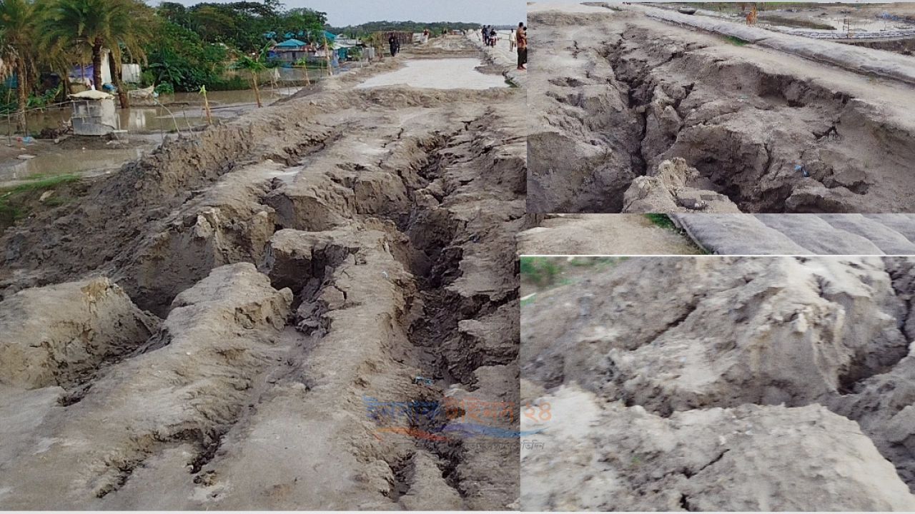 মনপুরার ১১০০ কোটি টাকার টেকসই বেড়িবাঁধের বেহাল দশা! পরিনত হয়েছে মরণ ফাঁদে!