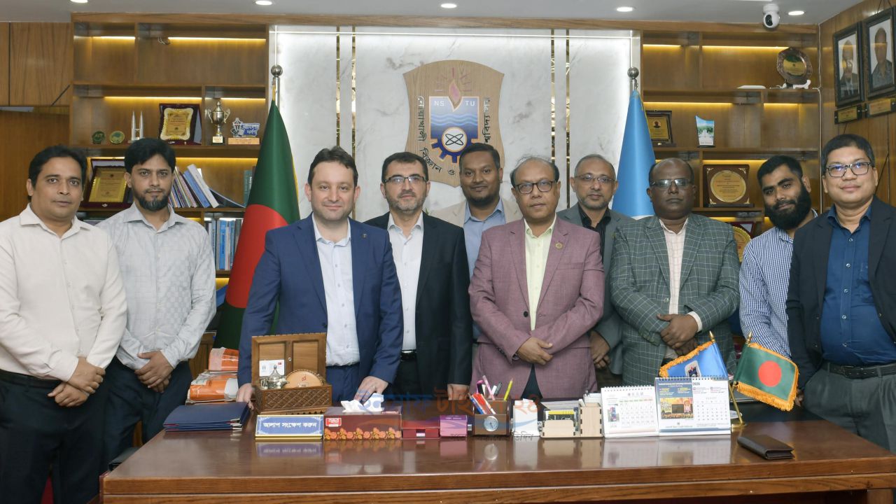 নোবিপ্রবি উপাচার্যের সঙ্গে সাকারিয়া ইউনিভার্সিটি অব অ্যাপ্লায়েড সায়েন্সেস এর প্রতিনিধিদলের সৌজন্য সাক্ষাৎ