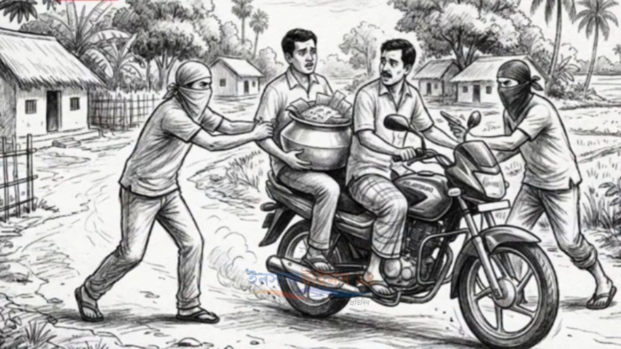 চুয়াডাঙ্গায় অস্ত্রের মুখে জিম্মি করে দুই মোটরসাইকেলসহ মিলাদের খিচুড়ি ছিনতাই