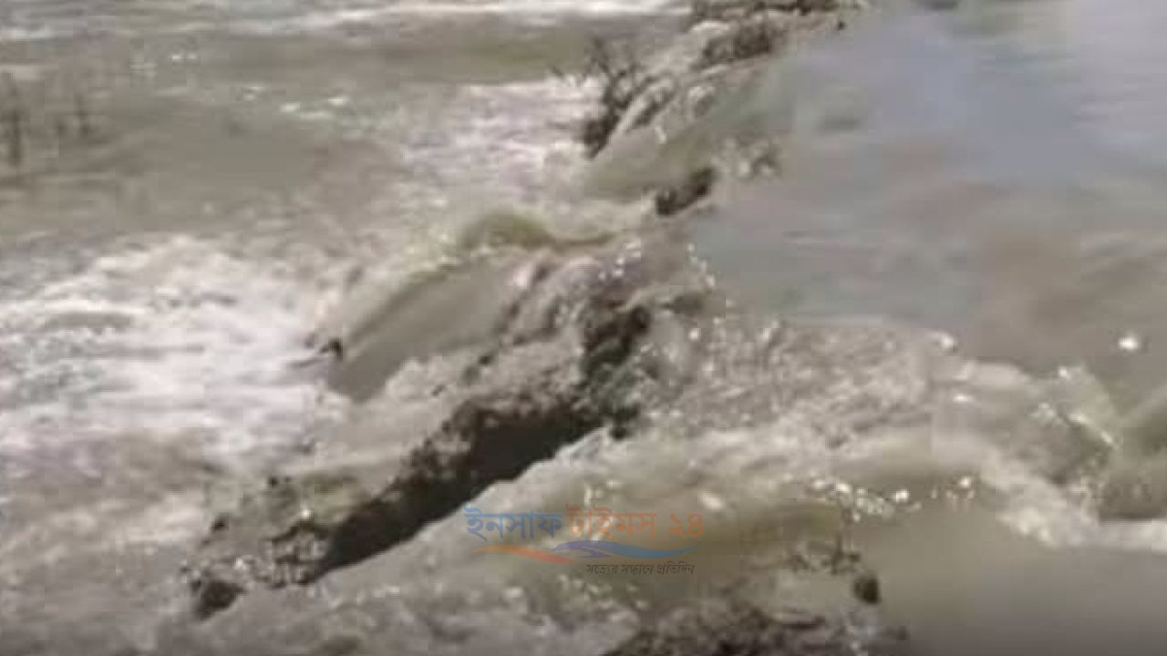 পটুয়াখালীতে পায়রা নদীর বেড়িবাঁধ ভেঙে প্লাবিত কয়েক গ্রাম, পানিবন্দী শত শত পরিবার