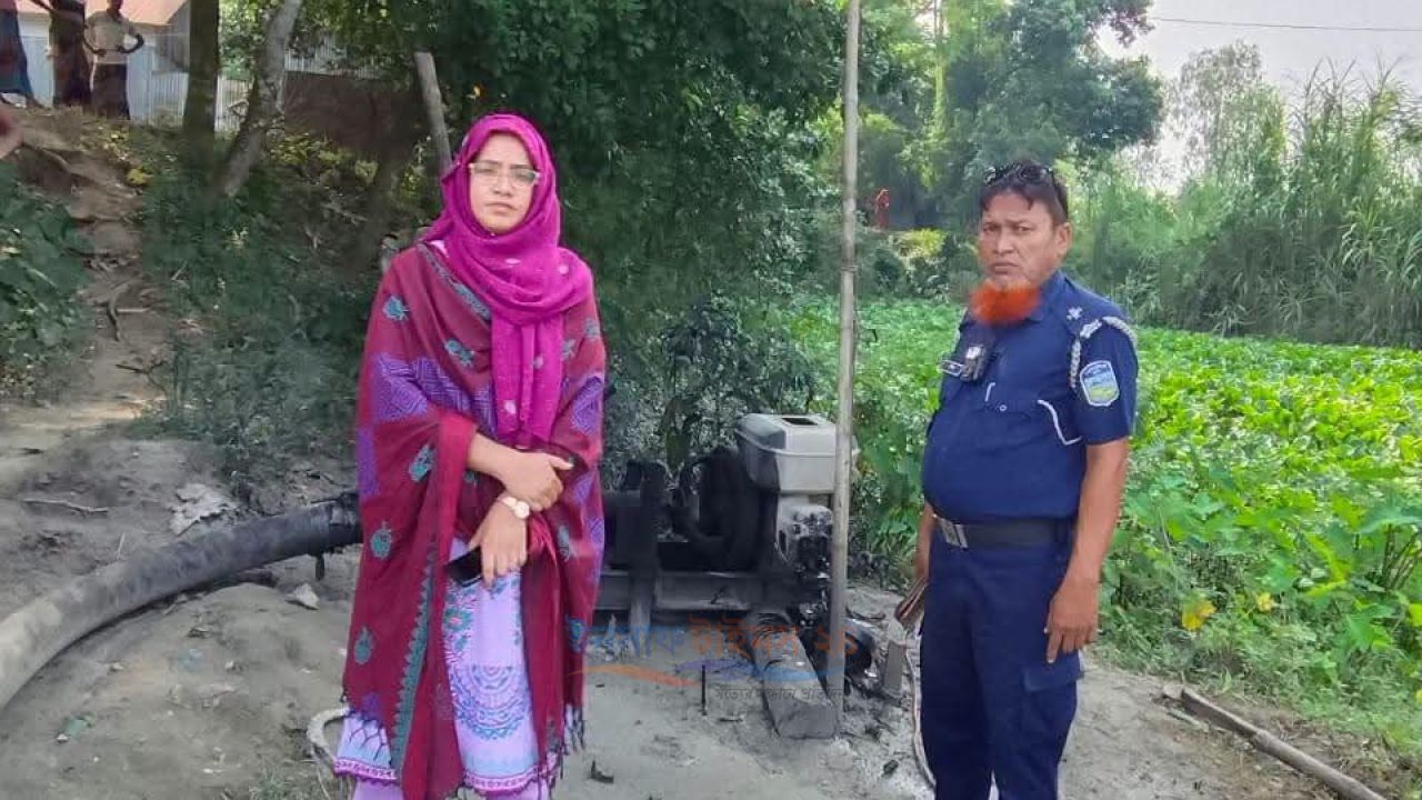 নদী রক্ষায় অভিযান: বকশীগঞ্জে অবৈধ বালু উত্তোলনের সরঞ্জাম জব্দ ও ধ্বংস।