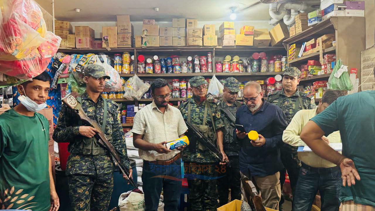 সিরাজগঞ্জে নিত্যপণ্যের বাজারে জেলা ভোক্তা অধিদপ্তরের অভিযান  জরিমানা।