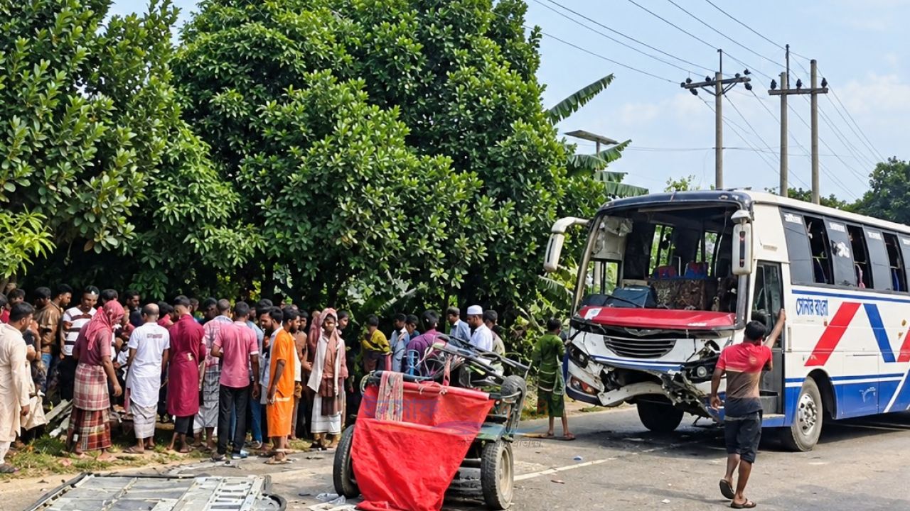 ময়মনসিংহের আকুয়া বাইপাসে বাস ও সিএনজি অটোরিক্সার সংঘর্ষে ঝড়ে গেল সাতটি তাজা প্রাণ